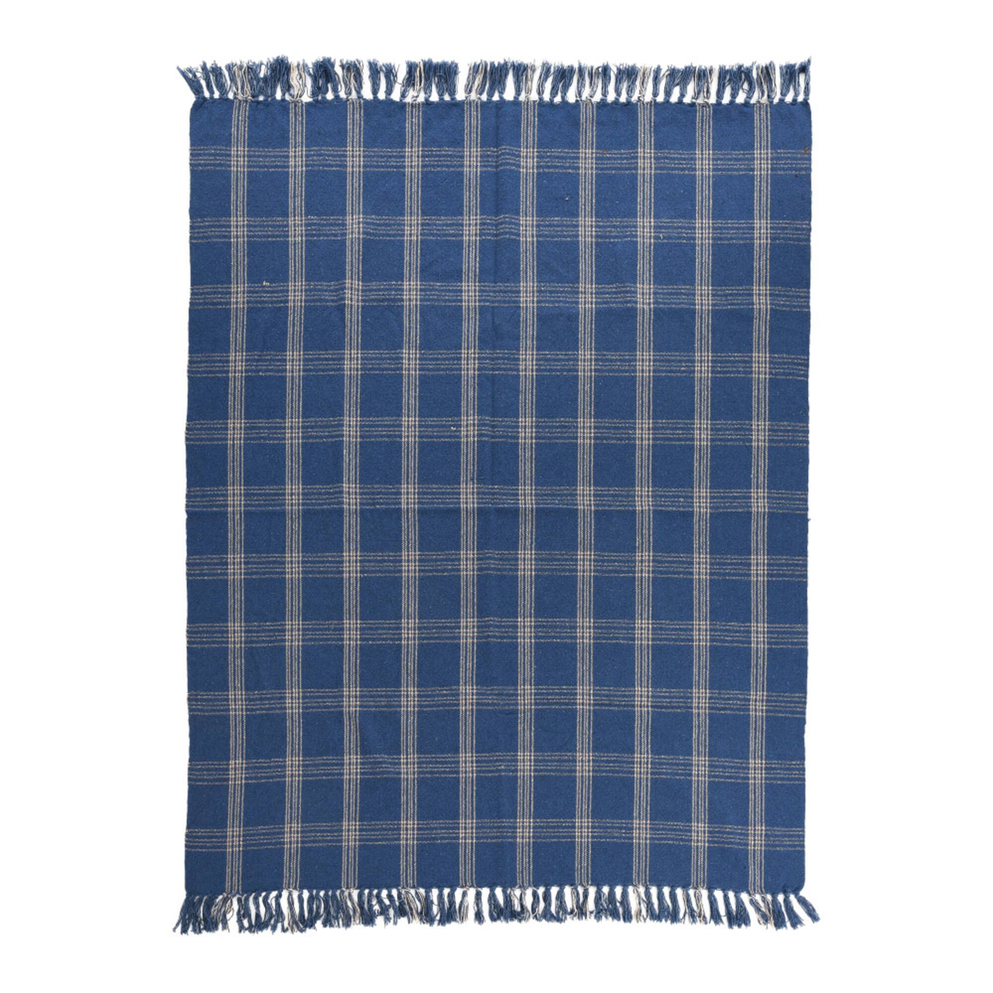 Hello Honey® Plaid Recycled Cotton Blend Throw Blanket with Fringe